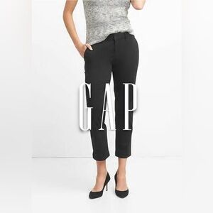 Gap Black Cotton Stretch Slim City Crop Pant 10R
